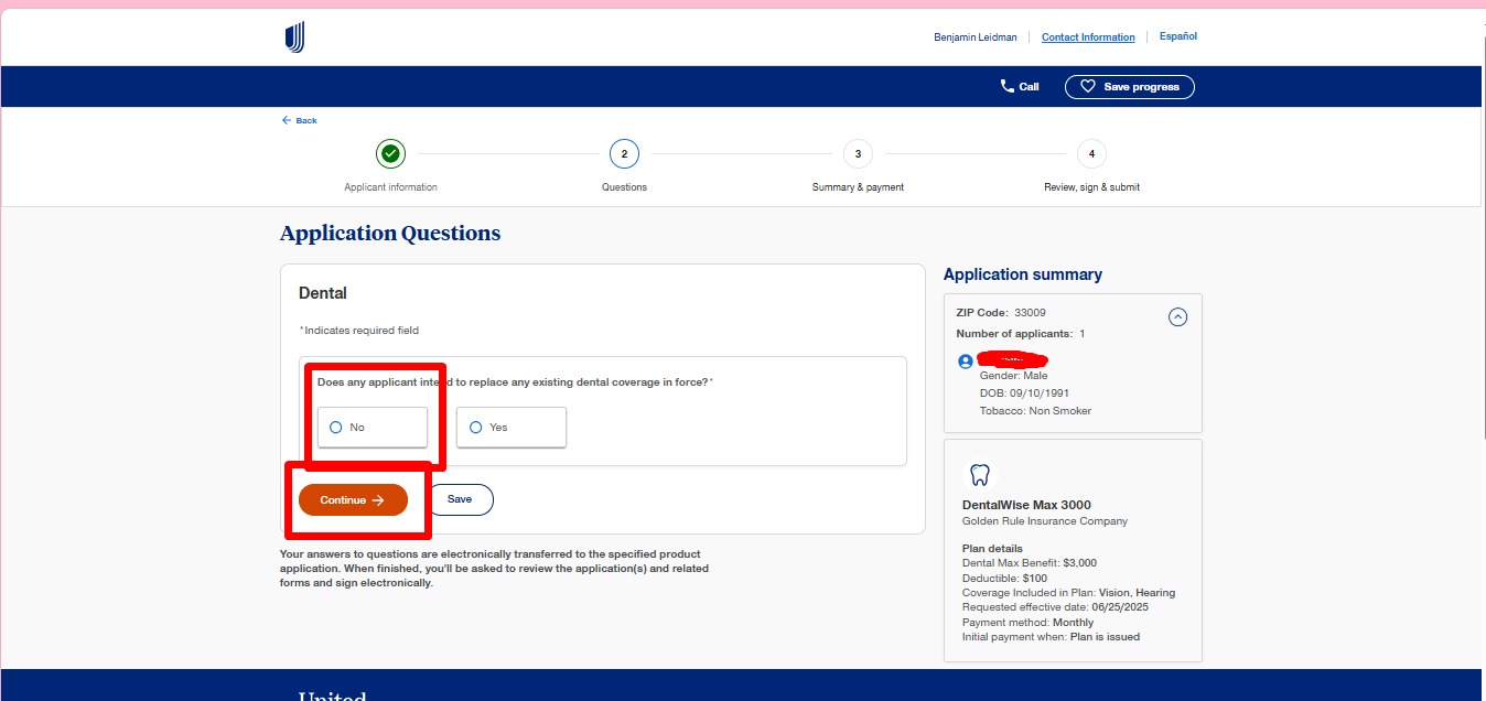 Оформление стоматологической страховки от UHC самостоятельно