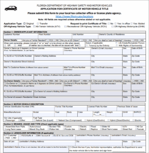 Как зарегистрировать автомобиль во Флориде 2025.